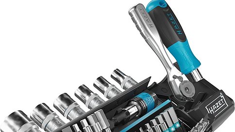 Ansicht des SmartHolders mit farbsortiertem Steckschl&uuml;sselsortiment